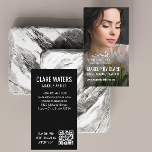 Large Photo Makeup Artist With Your Logo Business Card