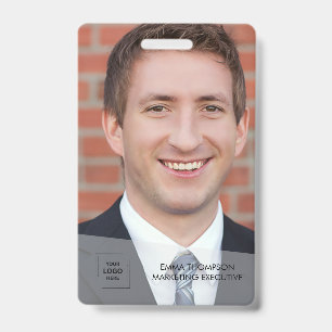 Large Photo QR Employee Identity Design ID Badge