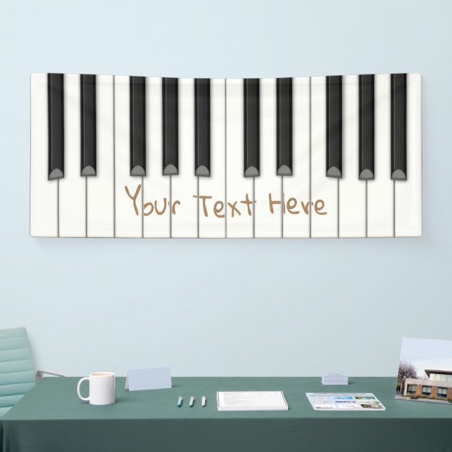 Large Piano Keys Cute Custom (4 colours) Music Banner (Tradeshow)