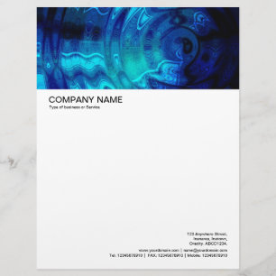 Large Picture Header - Blue Pool Personalized Letterhead