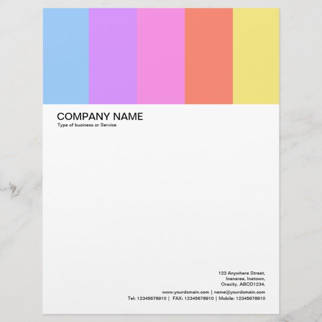 Large Picture Header - Colorbars 02 Custom Letterhead (Front)