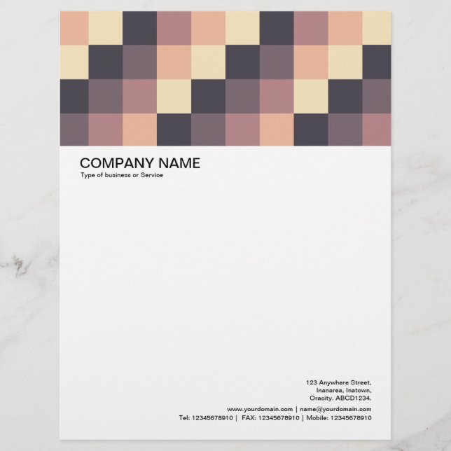 Large Picture Header - Colour Squares 012 Personalized Letterhead (Front)