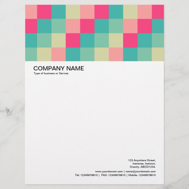 Large Picture Header - Colour Squares 013 Letterhead (Front)