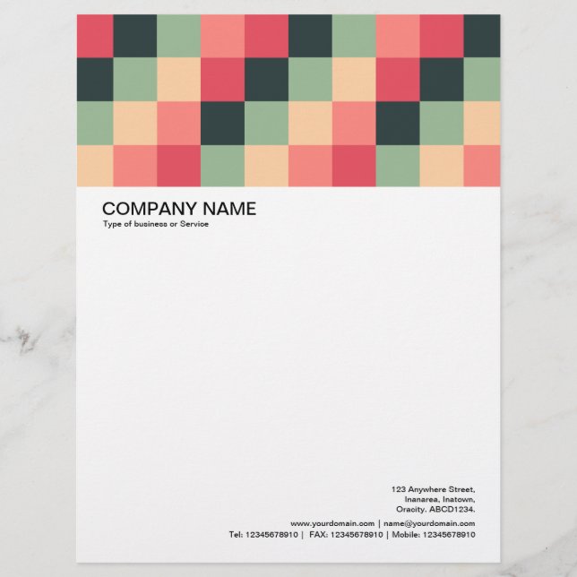 Large Picture Header - Colour Squares 015 Letterhead Design (Front)