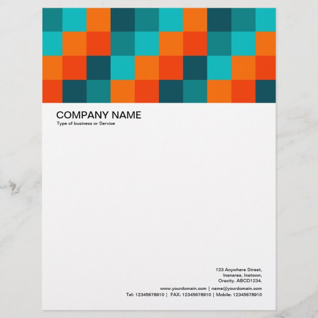 Large Picture Header - Colour Squares 01 Letterhead (Front)
