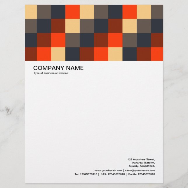 Large Picture Header - Colour Squares 02 Custom Letterhead (Front)