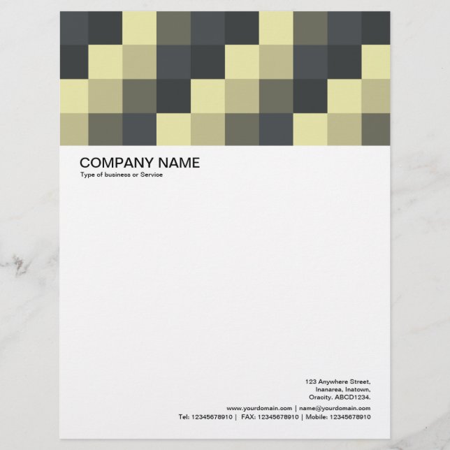 Large Picture Header - Colour Squares 09 Customized Letterhead (Front)