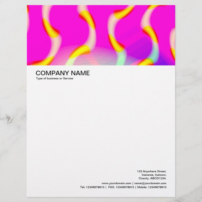 Large Picture Header - Colourful Abstract 01 Custom Letterhead (Front)