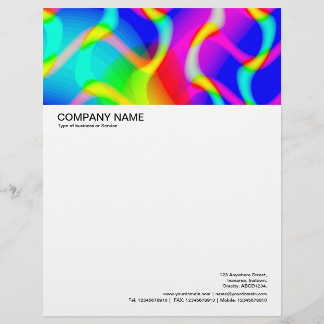 Large Picture Header - Colourful Abstract 02 Letterhead Design (Front)