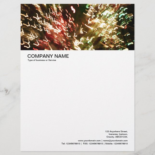 Large Picture Header - Fibre Optic Lamp Customized Letterhead (Front)