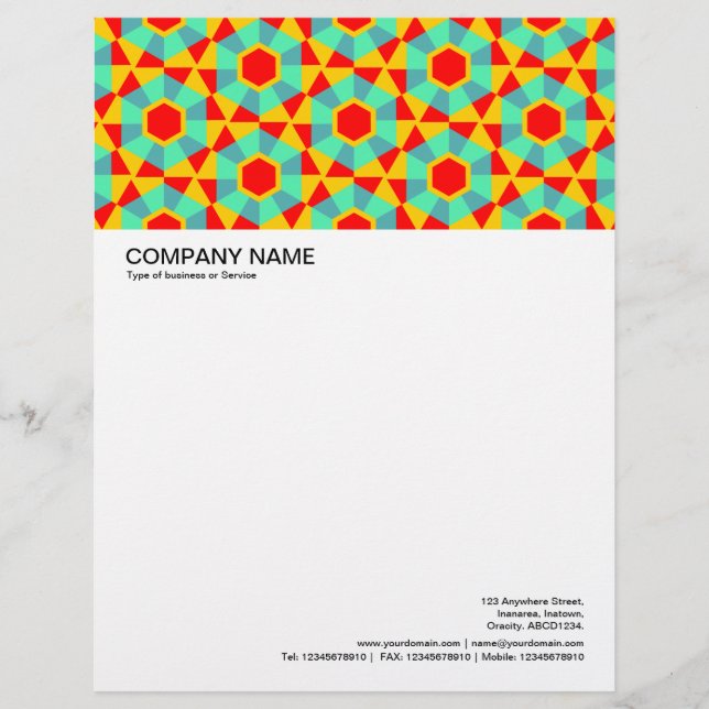Large Picture Header - Geometric 060614 (1) Personalised Letterhead (Front)