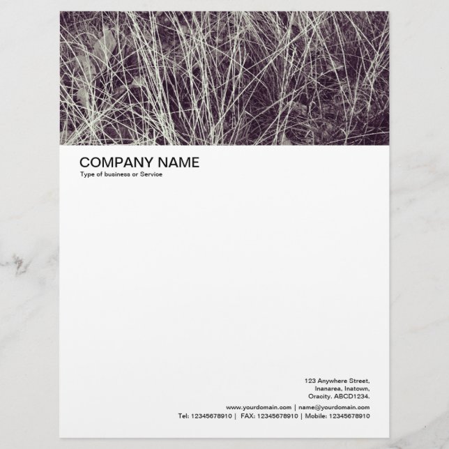 Large Picture Header - Grass Abstract Personalised Letterhead (Front)