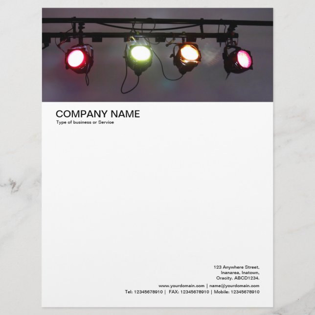 Large Picture Header - Lighting Array Customized Letterhead (Front)