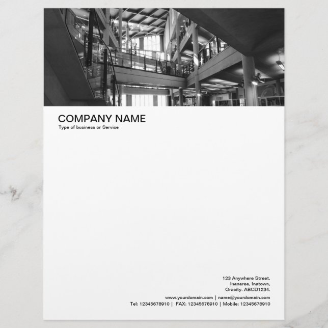 Large Picture Header - Modern Interior Letterhead Design (Front)