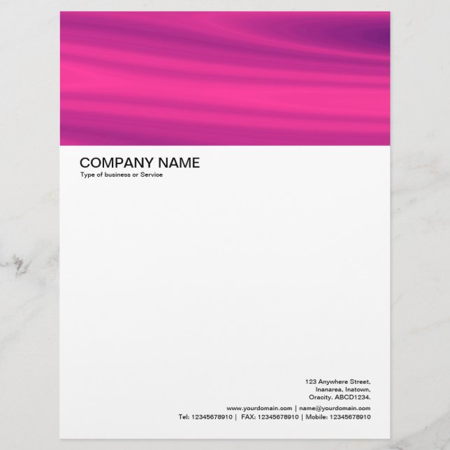 Large Picture Header - Pink Galaxy Personalized Letterhead (Front)