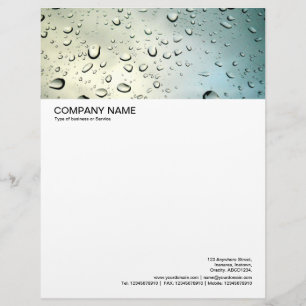 Large Picture Header - Rain on my Window Personalised Letterhead