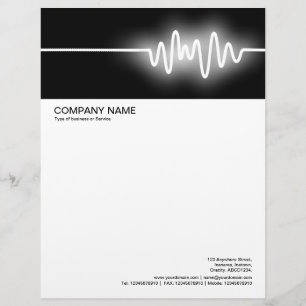 Large Picture Header - Sound Wave - White Custom Letterhead