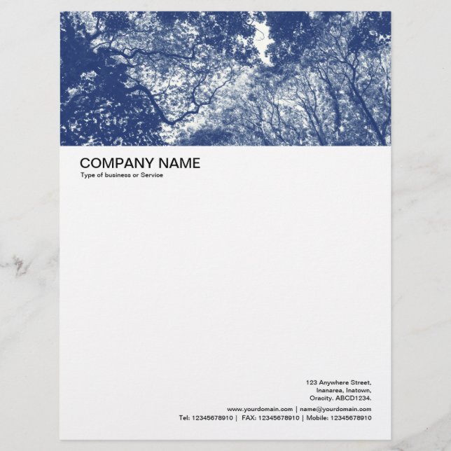 Large Picture Header - Woodland Canopy 02 Letterhead Template (Front)