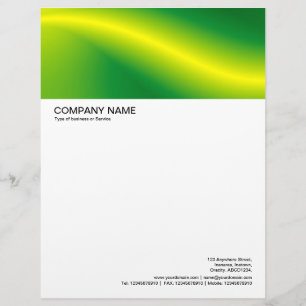 Large Picture Header - Yellow Wave Personalized Letterhead