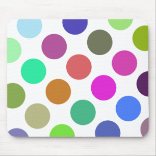 Large Pink And Blue Dots Mouse Mat