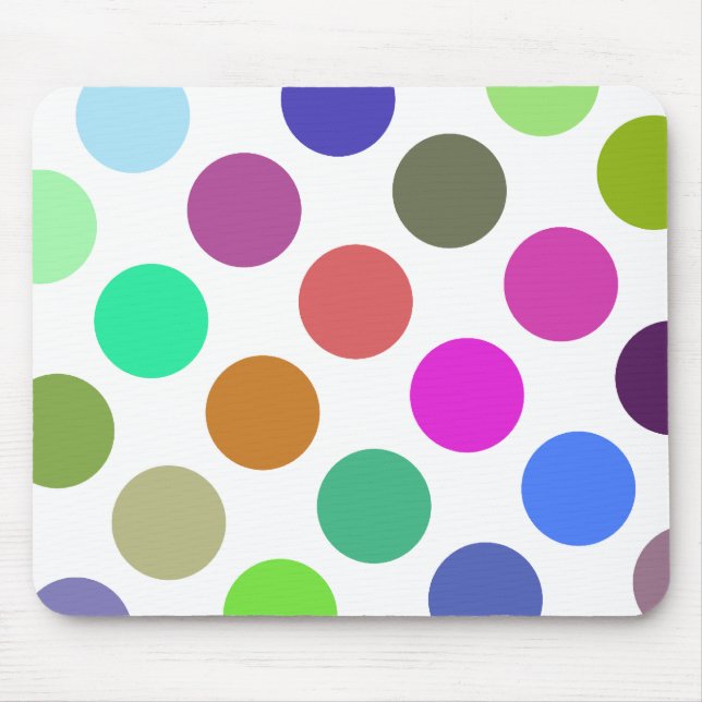 Large Pink And Blue Dots Mouse Mat (Front)