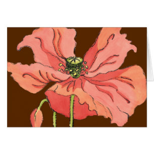 Large Pink Flower with Deep Red Background