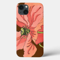 Large Pink Flower with Deep Red Background