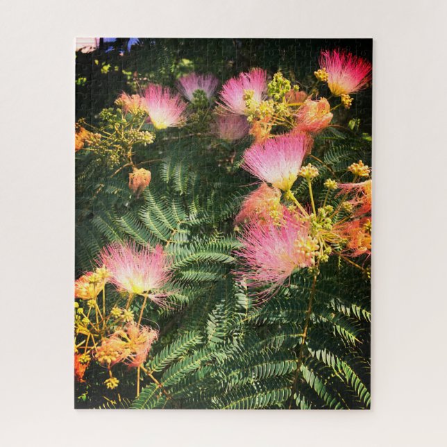 Large Pink Mimosa Blooms Jigsaw Puzzle (Vertical)