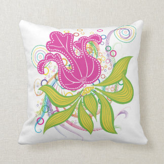 Large Pink Water Lilly Cushion