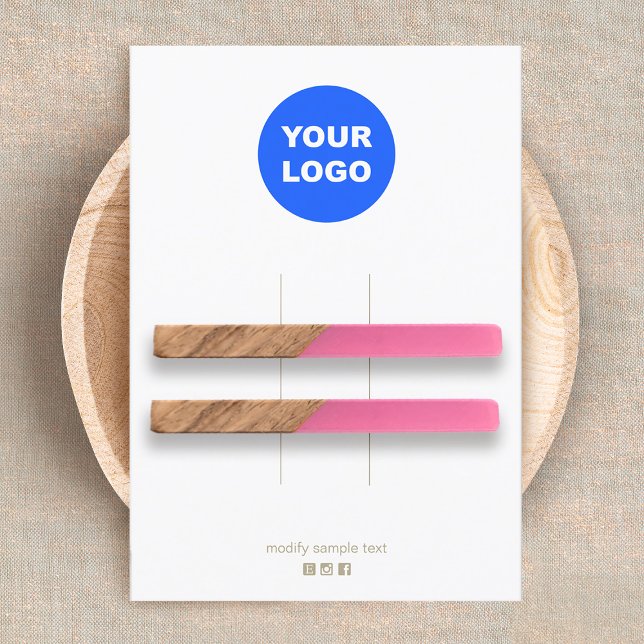 Large Plain Add Logo  Multiple Hair Clip Display Invitation (Creator Uploaded)