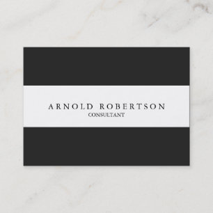 Large Plain Grey White Professional Business Card