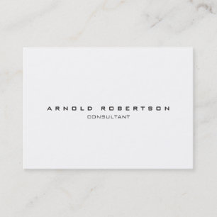 Large Plain White Professional Business Card
