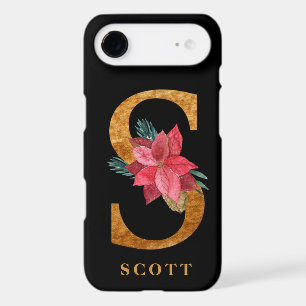 Large Pointsettia Monogram S Name Personalisation