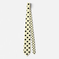 Large Polka Dots - Black on Cream