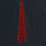 Large Polka Dots - Black on Dark Red Tie<br><div class="desc">Polka dots are one of these evergreen patterns you never get tired of. What is more, they are suitable for almost any kind of product. These black on dark red polka dots are just one of the many polka dots designs you can find in my shop. If you browse through...</div>