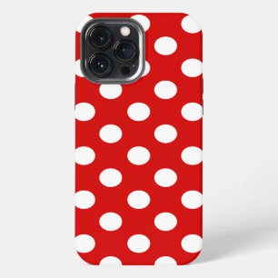 Large Polka Dots, Flashy Red iPhone 13 Pro Max Case
