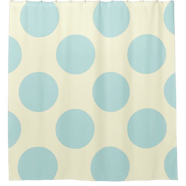 Large polka dots shower curtain (Front)