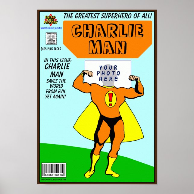 Large Poster Featuring YOU as a Superhero! (Front)