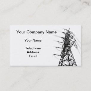 Large Powermast as Part of Electric Grid Business Card