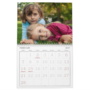 Large Print 2027 Personalised Family Photo Calendar