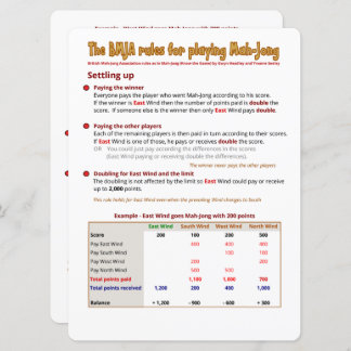 Large Print BMJA rules card   – Settling up