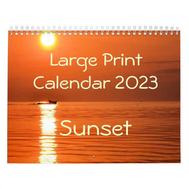 Large Print Calendar 2014 - Sunset (Cover)
