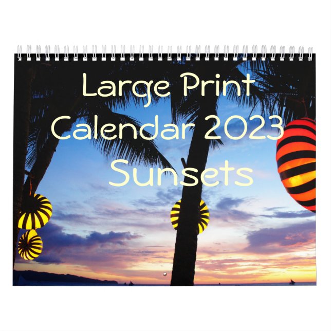 Large Print Calendar 2014 - Sunsets (Cover)