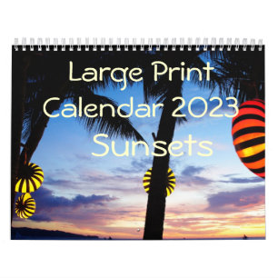 Large Print Calendar 2014 - Sunsets