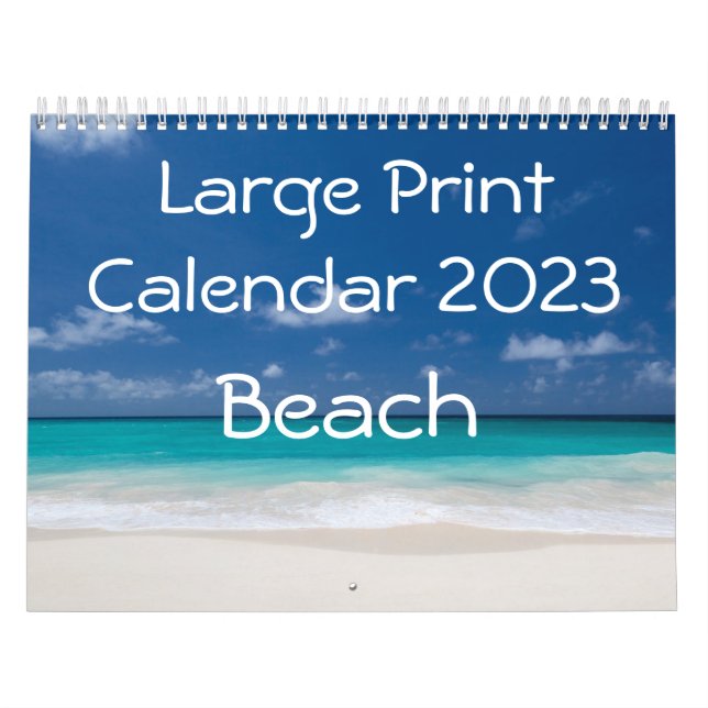Large Print Calendar 2023 - Beach (Cover)