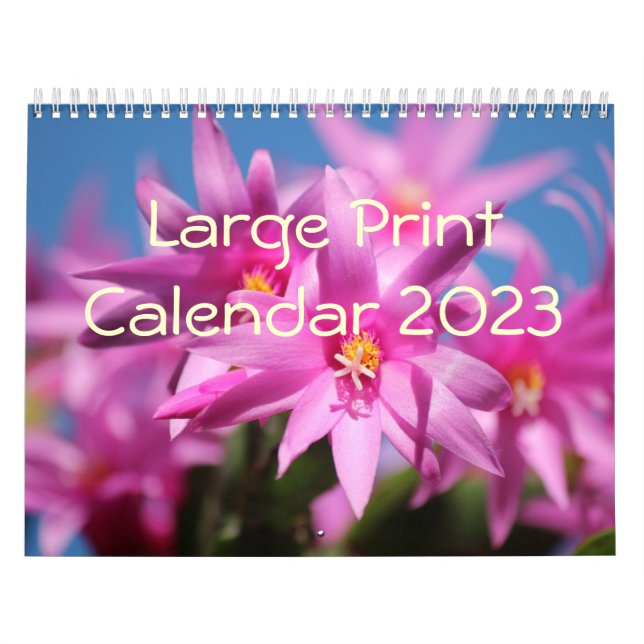 Large Print Calendar 2023 - Flowers (Cover)