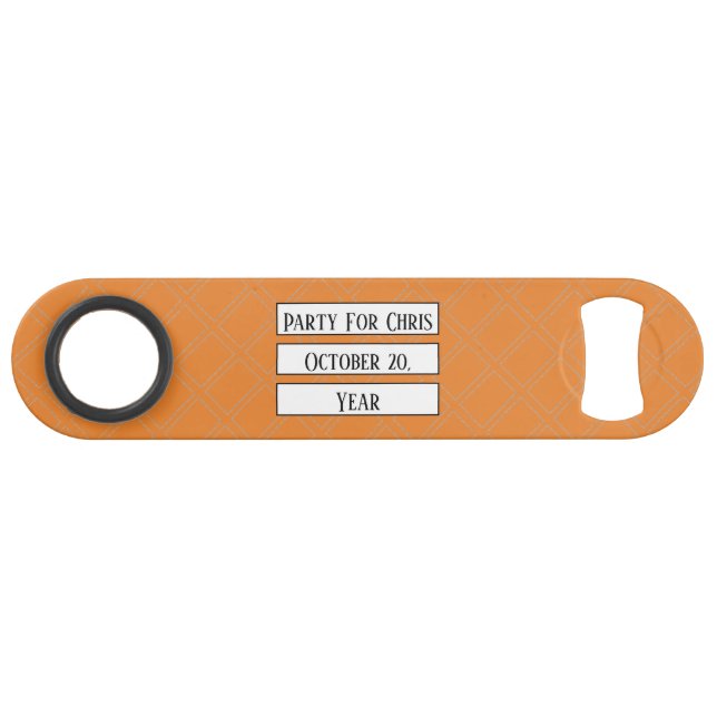 Large Print Diamond Serif Party Date Template (Front (Horizontal))