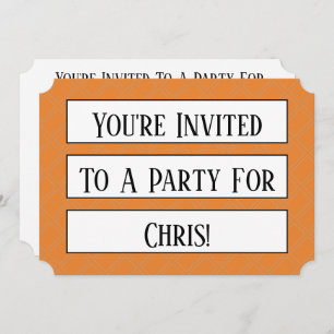 Large Print Invitation Diamond Serif Template