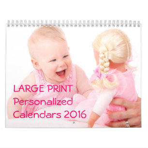 Large Print Personalised Calendars 2016