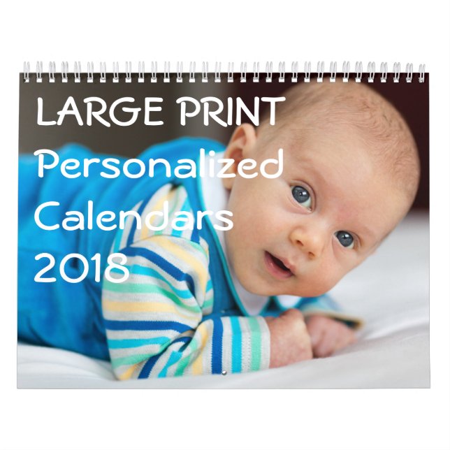 Large Print Personalised Calendars 2018 (Cover)